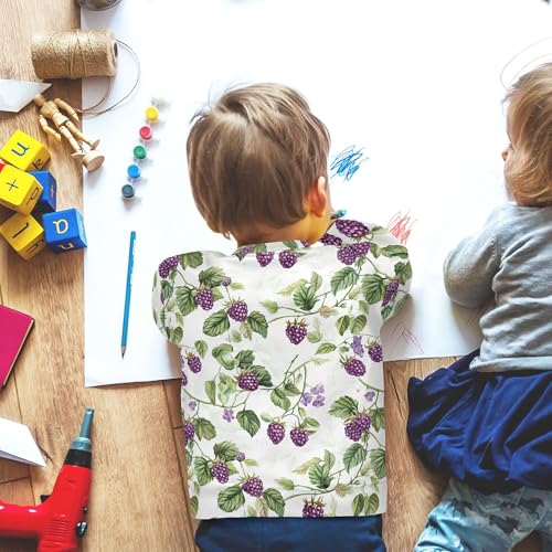 JUNZAN Fresh Dewberry Fruit White Little Girls Sweatshirt Hoodie Long Sleeve Hoodies for Girls Sports 4T 6