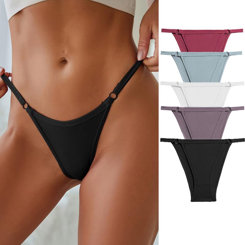 5 Pack Womens Underwear No Show Panties Breathable Low Rise Bikini Panties Seamless Active Wear Briefs