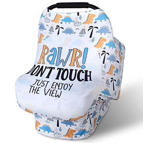 Image of Metplus Car Seat Canopy Nursing Cover for Babies, Soft Stretchy Breathable and Easy to Use, Infant Shower Gifts Newborn Essentials