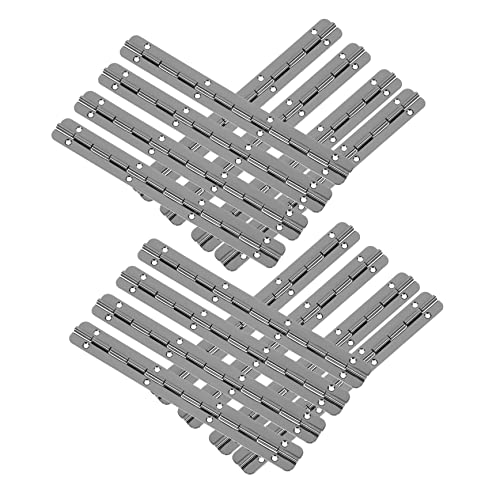 Cabilock 10pcs Heavy Duty Aluminum Piano Hinge Long Continuous Hinge for Cabinet Doors 180 Degree