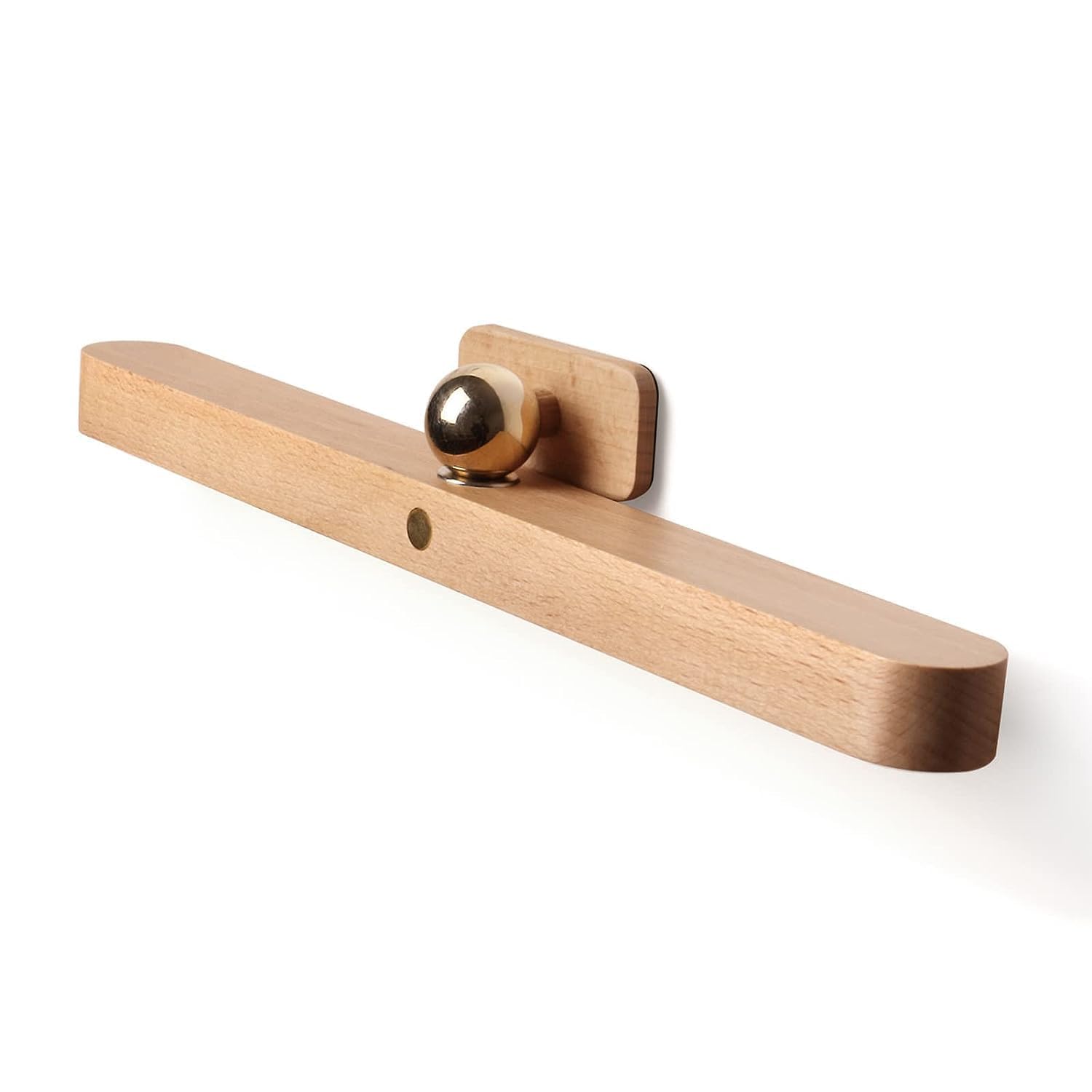 MAKINGTEC LED Wooden Wall Lamp, 360° Rotatable Magnetic Light, Battery Operated Wall Lights, USB Rechargeable Dimmable LED Night Light for Reading, Makeup and Household Lighting