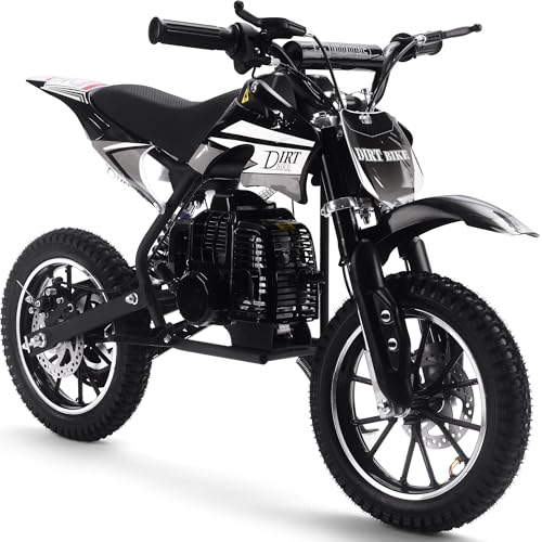 MotoTec DB-01 - Bicicleta de cross de 49 cc de 2 tiempos para niños, color negro