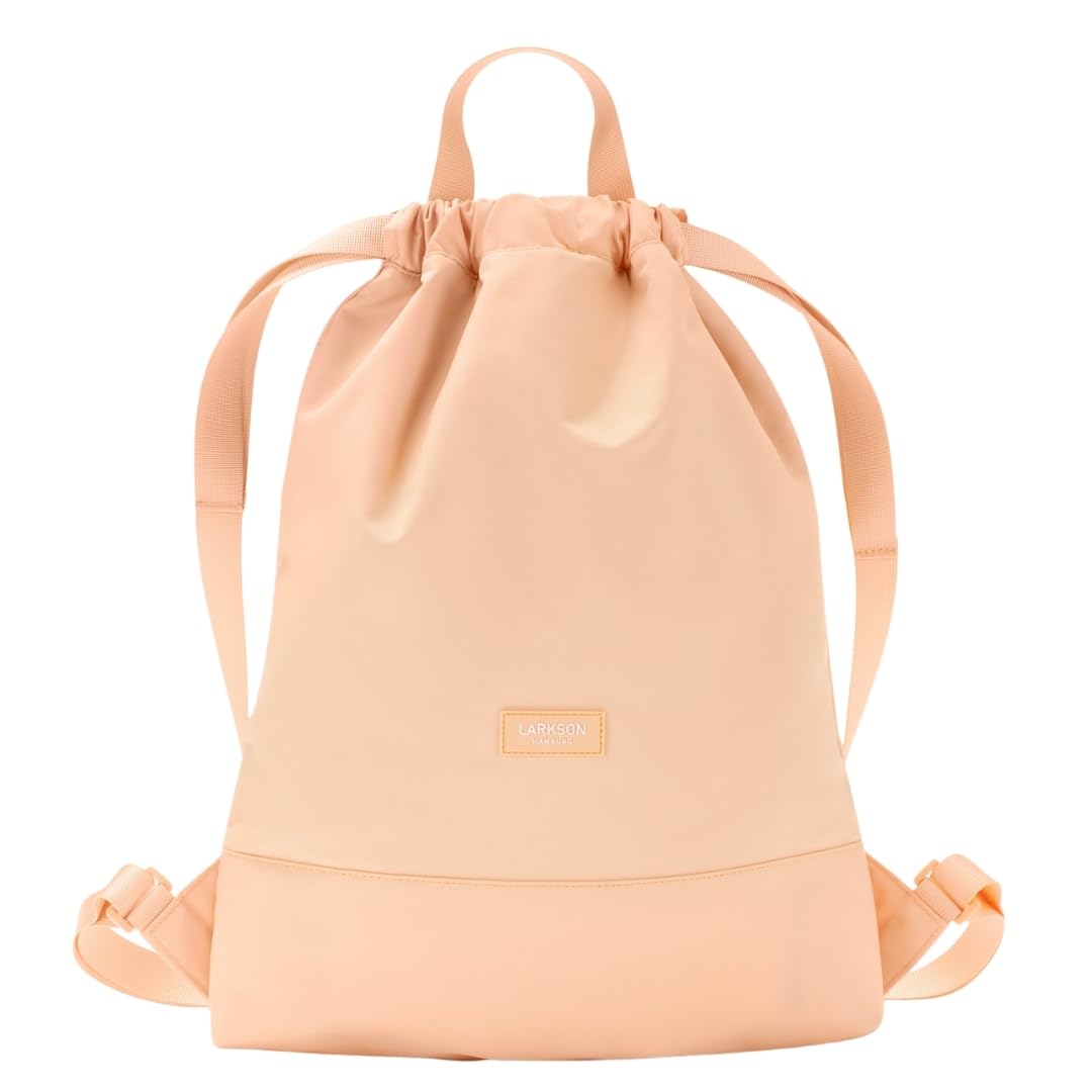 LARKSON Bolso de Deporte para Hombre y Mujer Verde Menta - No 7 - Bolsa para niños con Cordón - Mochila pequeña de tela para el Gimnasio - Material reciclado — view 10