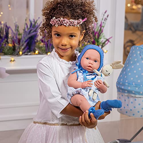 JC Toys - La Newborn Royal Collection | Anatomically Correct Real Boy Baby Doll | 15" All-Vinyl Baby Doll | Designed by Berenguer Made in Spain | Ages 2+ | Blue Gift Set - image 3