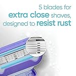 Gillette Venus Deluxe Smooth Swirl Women's Razor Handle + 4 Blade Refills, Flexible Handle and Pivoting Head - Image 4