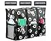 Pursetti Utility Tote with Pockets & Compartments-Perfect Nurse Tote Bag, Teacher Bag, Work Bags for Women & Craft Tote(Black Daisy_Large)