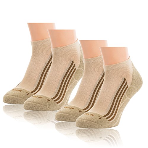 M-Tac Low Calf Men Socks Compression Running Athletic Crew Socks (Coyote Tan 2 Pairs, Medium) #TOP22