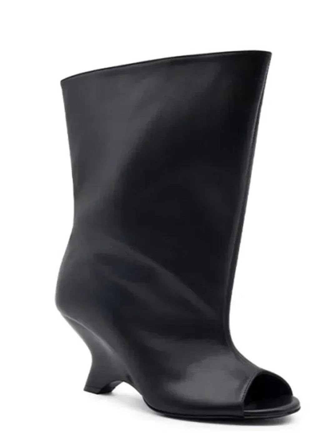 Women Knee-High Fish Mouth High Heels Boots Four Seasons Fashion Show Footwear
