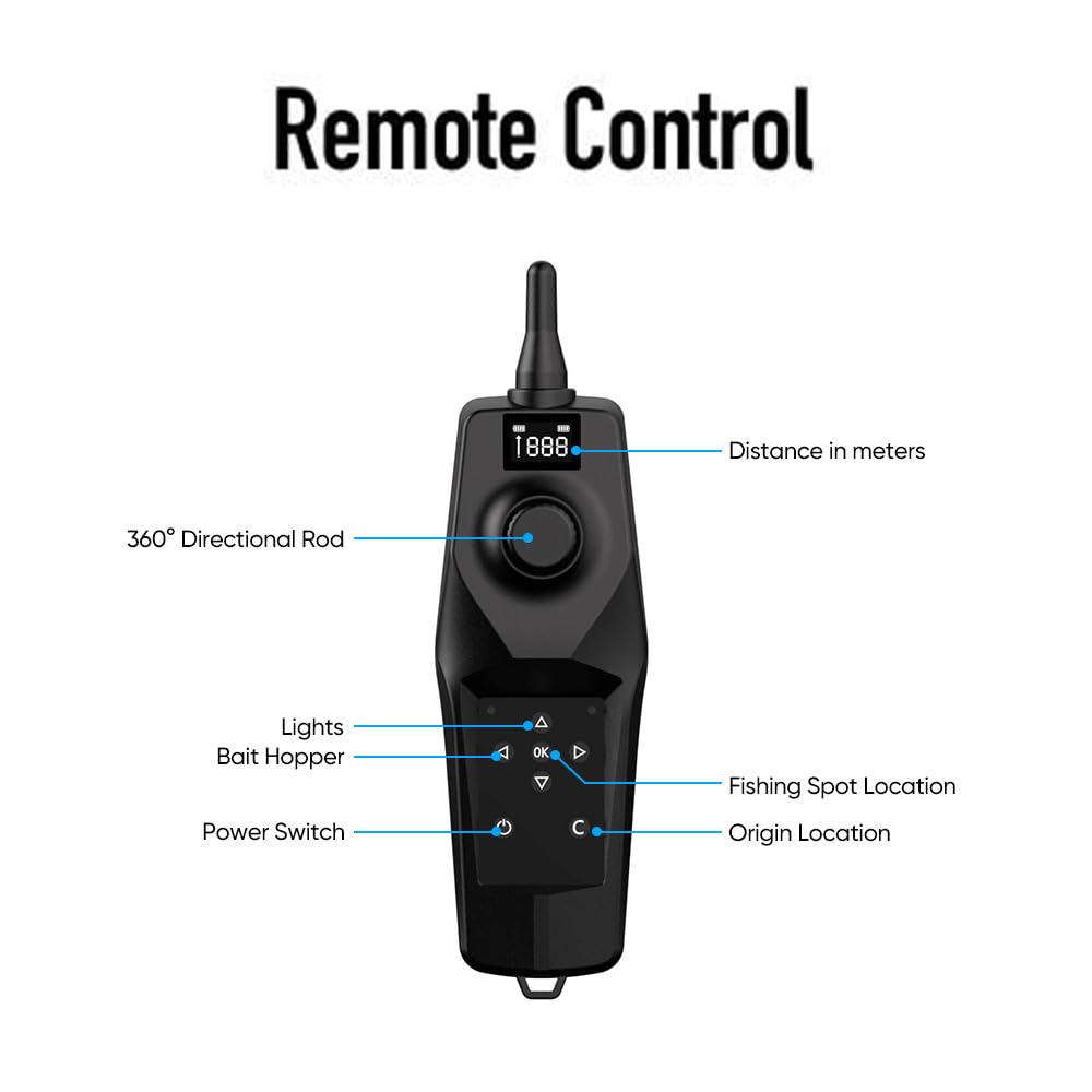 Kavolet GPS Köderboot 500M RC Köder Boot Futterboot Angeln Köderlieferboot Drahtlose Fernbedienung Angeln Köder Boot Angeln Feeder Boot 5200mAh Batterie mit großer Kapazität