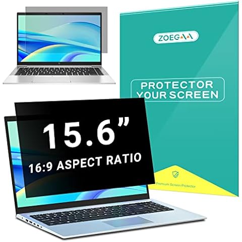 ZOEGAA 2-Pack Laptop Privacy Screen 15.6 inch Laptop Privacy Screen Filter for 16：9-Laptop Screen Privacy Shield Anti Glare Blue Light Cover