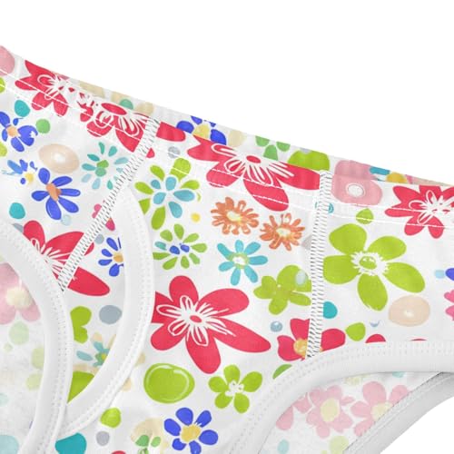 Colorful Flowers Red Petals Toddler Boy's Underwear 2T 202c12084