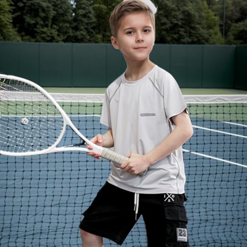 3 Pack Boys Quick-Dry Mesh Athletic Shirts Workout Short Sleeve Tees Youth Boy Lightweight Gym T-Shirts Clothes 3-12Y4