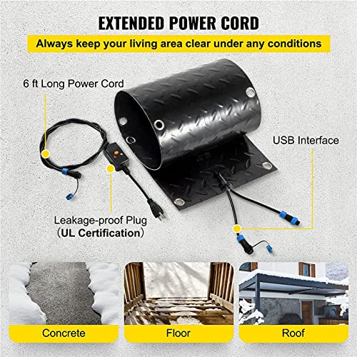 Troonz Heated Snow Melting Mats For Walkways Heat Track Snow Melting Mats Outdoor Stairs Non-Slip Winter Removal And Ice Melt Products -Heating Entrance Heated Driveway Pad #TOP4