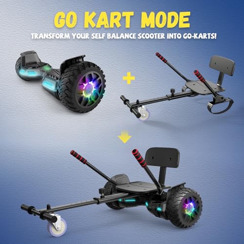 Image of SISIGAD Scooters for Kids Ages 7-12, with Built-in Bluetooth Speaker and 6.5 inch Colorful Lights Wheels, Safety Certified Self Balancing Scooter