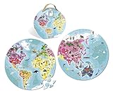 Janod Our Blue Planet Round Double Sided Puzzle