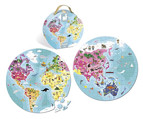 Janod Our Blue Planet Round Double Sided Puzzle