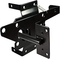 SANKINS Heavy Duty Self-Locking Gate Latch - Automatic Gravity Lever for Wood/PVC Fences, Secure Pool Yard Garden Lock, Steel Black