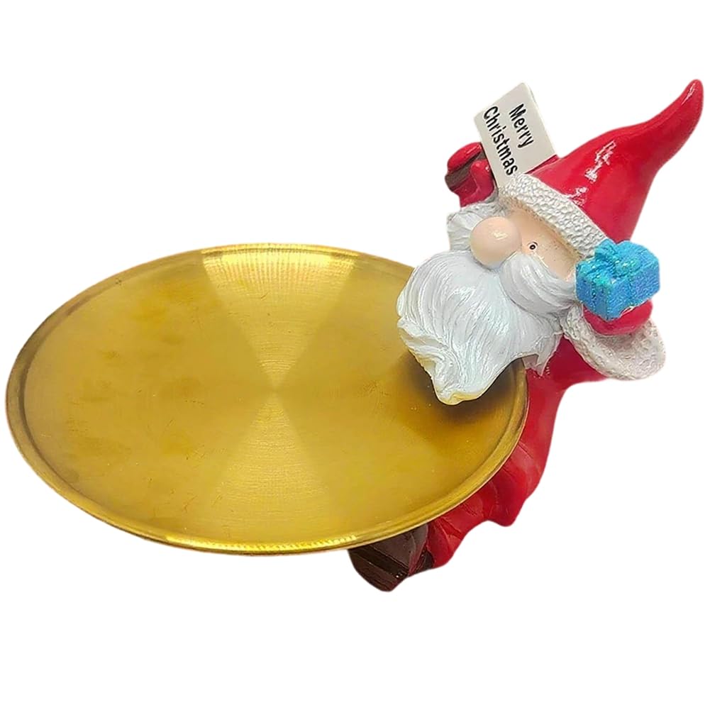 CTRLZS Tray for Christmas for Home Decor Candy Dish Santa Small Figurines Trinket Tray Holiday Treat Cookie Nut Snacks