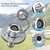 All Metal RV City Water Inlet with Check Valve, 3/4 GHT and 1/2 NPT Thread RV Water Inlet Connection Replacement, for RV Camper Motorhome Trailer Marine