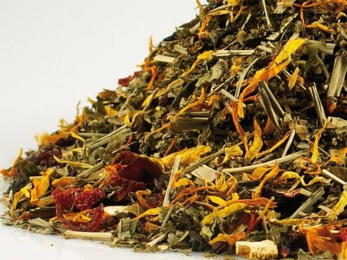 Torre de hierbas con pico (mezcla de té de hierbas) en paquete de protección contra el aroma. 1000 g