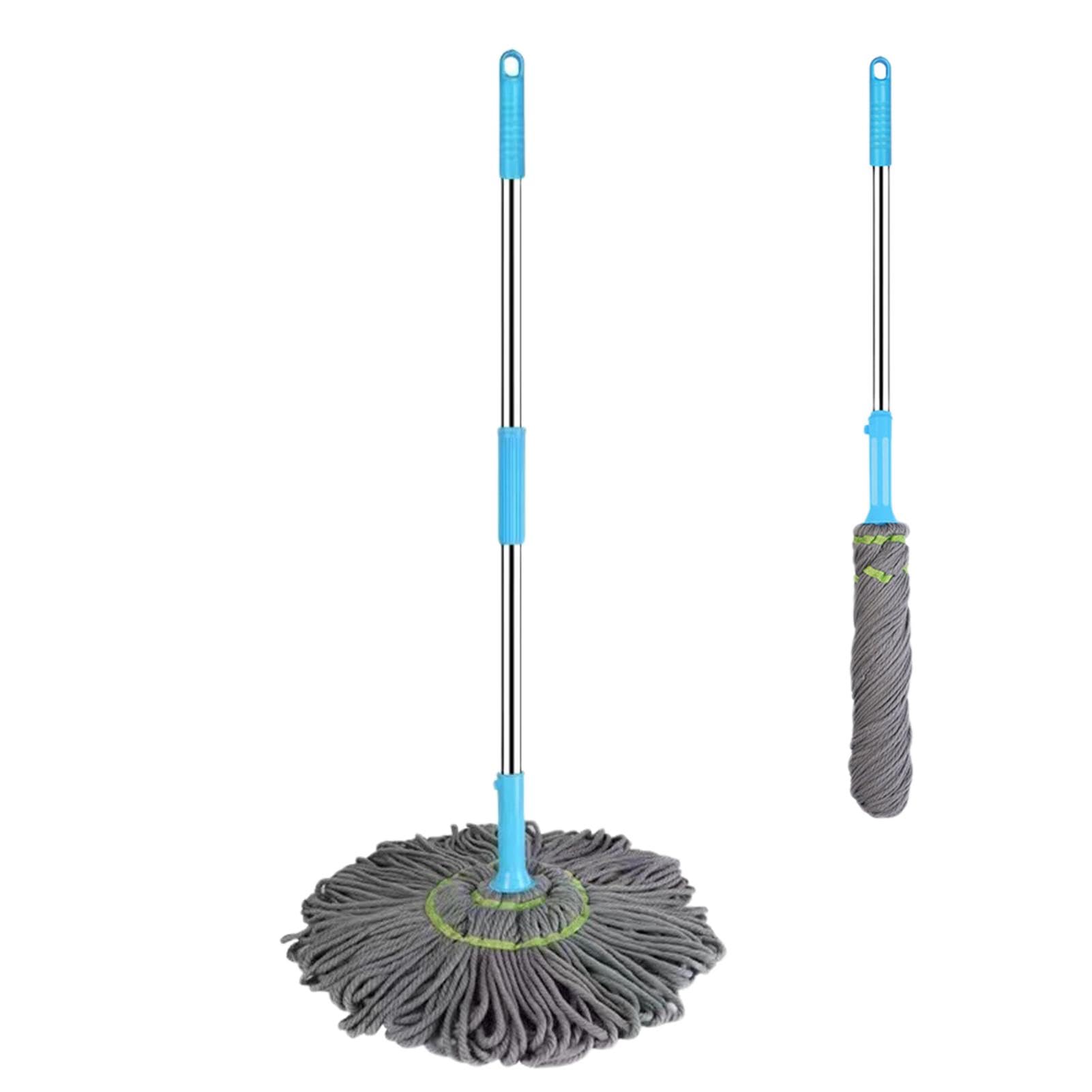 2 in 1 Dehydrated Mop | Self-Wrin-ging Twist Mops for Floor Cleaning | Microfibre Flat Mop | Wet Dry Dust Mop for Hard Floor | Twist Mop for Commercial Household Clean Hardwood, Vinyl, Tile