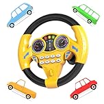 Toy Steering Wheel, Steering Wheel for Car Seat, Interactive Pretend Driving Controller Car Toys, Driving Simulation Toy for Early Education and Family Fun