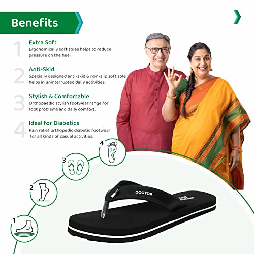 Image of ORTHO JOY Extra soft women's orthopaedic comfort fit slippers for women's daily use