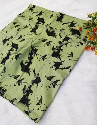 Image of High Waist Sports Activewear Printed Shorts for Women Ideal for Gym and Yoga or Cycling with Side Pocket, Stretchable, Flexible, Slim Fit