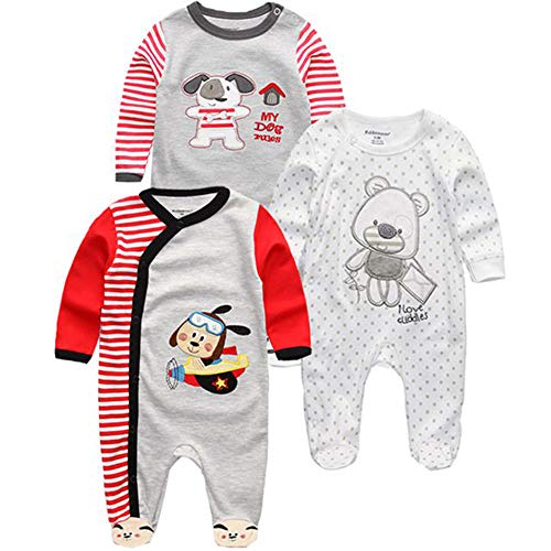 Unisex Baby Organic Cotton Snap Footed Sleep and Play Pajamas Long Sleeve Bodysuit for Boy and Girl
