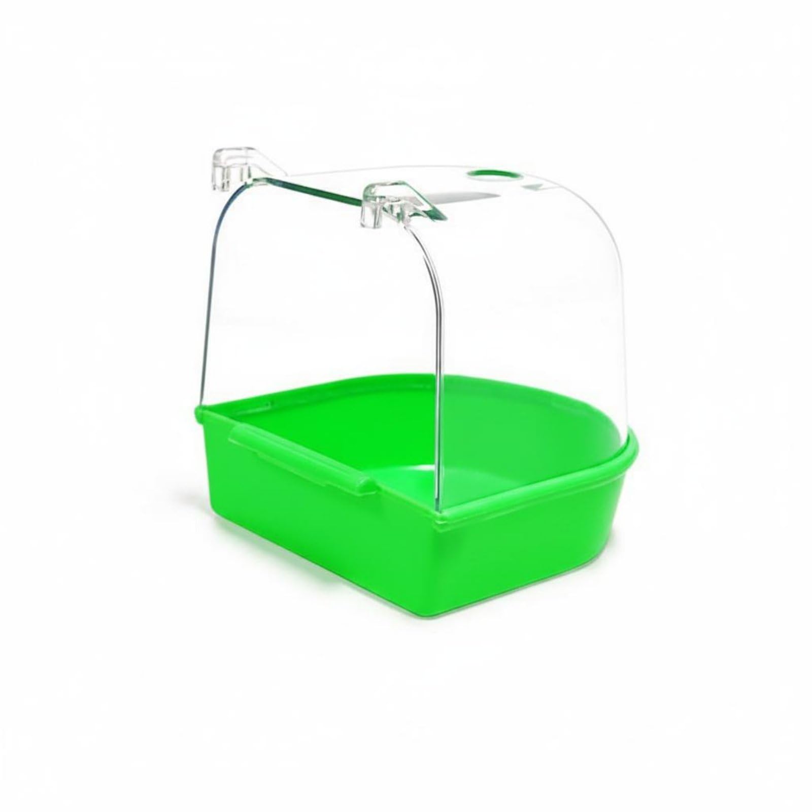 Multi-Purpose Bird Enclosure Bath House Easy Installation Parrot Bathing Container Splash-Proof External Bird Bathtub Clear View for Parrots, Small Birds, Budgies, Green-image-18