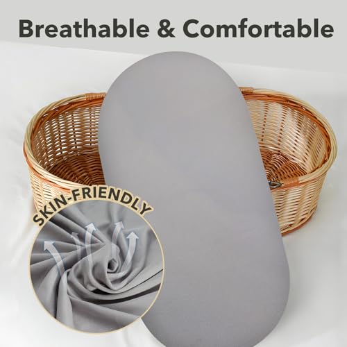 Image of Bassinet Sheets Compatible with Burts Bees, Soft and Breathable Fitted Sheets Compatible with Burts Bees Bassinet, 15 x 33 Inches,2PCS(Sheets Only,No Mattrees)