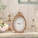 Abdurey Vintage Table Clock on Stand, Desk and Shelf Decorative Clock, French Rustic Style Antique Gold Mantel Clocks for Living Room,Farmhouse,Bedroom,Bedside,Gift Clocks