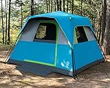 EVER ADVANCED 6 Person Camping Tent, Blackout Design Tent for Camping Instant Cabin Tents for Family with Rainfly, 60s Easy Setup, Water-Resistant