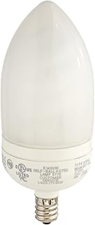 TCP Torpedo CFL 40W Equivalent, Soft White (2700K) Candelabra Base Decorative Light Bulb
