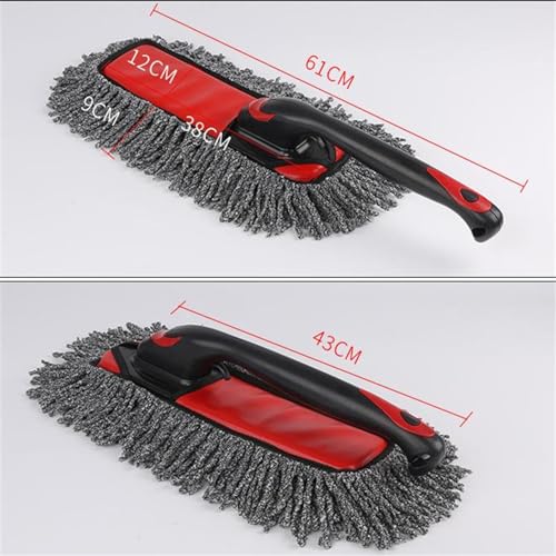 Szczotka do czyszczenia samochodu Mop do mycia samochodu obrotowa szczotka do mycia samochodu szczotka do czyszczenia wosku szczotka do mycia mopa narzędzie do czyszczenia (kolor: czerwony, rozmiar