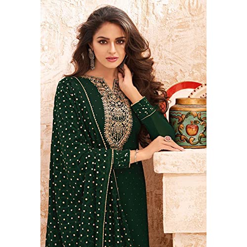 Party Wear Shalwar Kameez Suits Heavy Worked Pakistani Designer Palazzo Pant Dress3