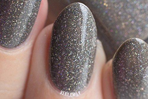 Image of ILNP Alexander - Khaki Olive Green Holographic Nail Polish, Neutral Earth Tone, Chip Resistant Manicure, Non-Toxic Nail Lacquer, Vegan, Cruelty Free, 12ml