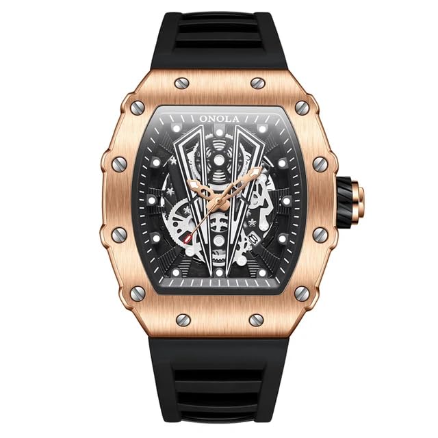 Men’s Carbon Fiber Case Hollow Skeleton Dial Fashion Watch for Men (Color May Vary) (B0D2WGFMJF) Amazon Price History, Amazon Price Tracker