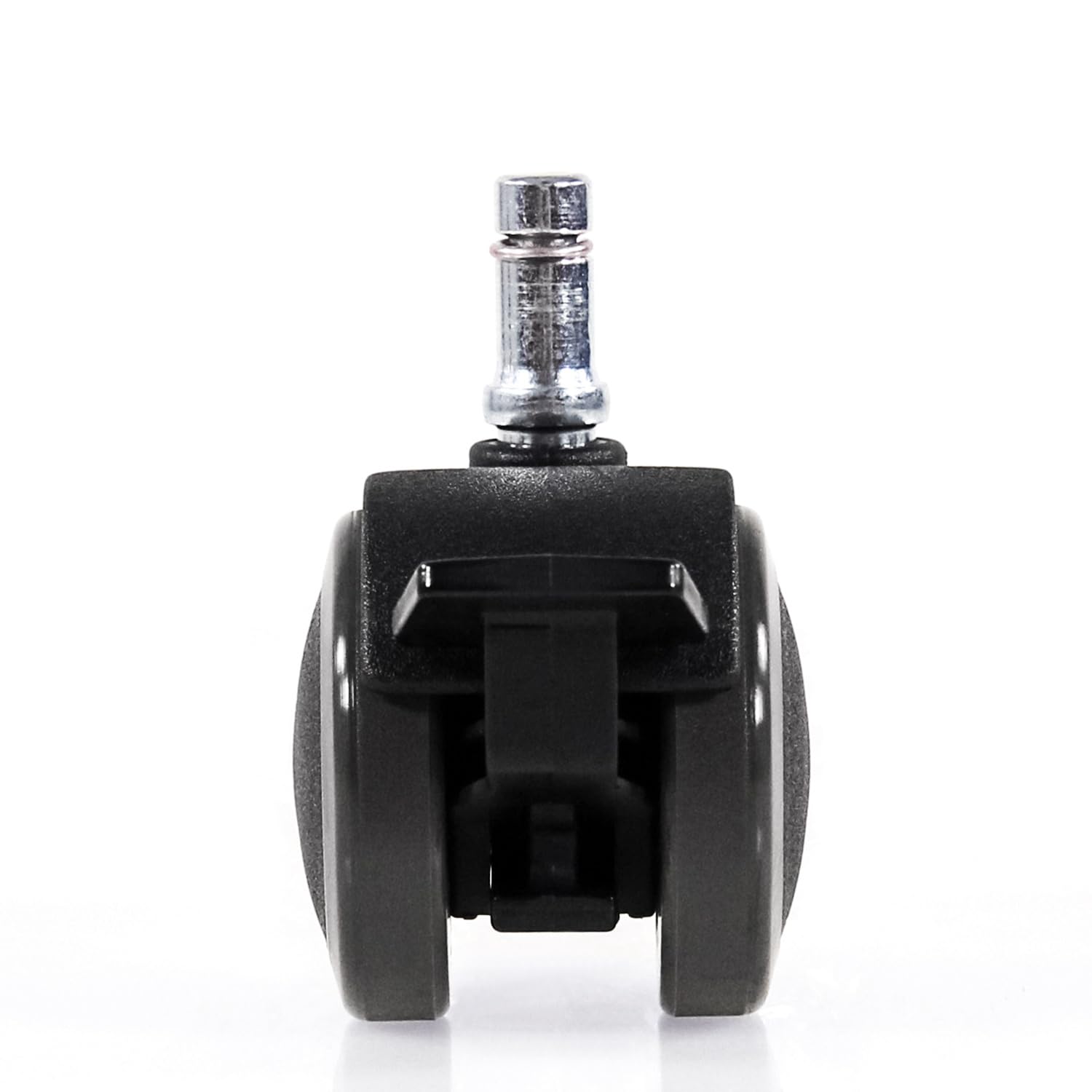 hjh OFFICE 619037 5 x kółka do krzesła biurowego 10 mm x 50 mm twarde podłogi ROLO STOP kółka do krzeseł obrotowych do twardych podłóg, z hamulcem postojowym