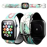 Disney Tim Burton’s The Nightmare Before Christmas Wristband For Apple Watch Band Series 9/8/7/6/5/4/3/2/1/SE 38MM, 40MM, 41MM | Jack Skellington Gifts for Women and Men (Jack Tarot)