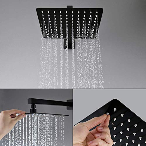 Système de douche noir mat complet avec mitigeur et bain - 3