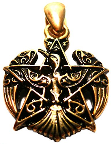 Pendentif pentagramme doré Germanenschmuck amulette de protection sans gemme