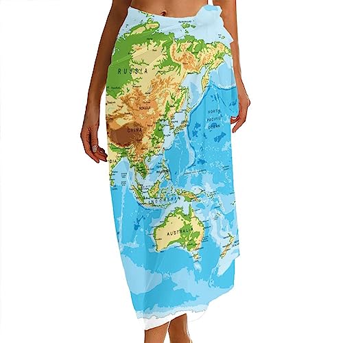 Women Swimwear Pareo Beach Cover Up Bikini Sarong Swimsuit Wrap Skirts3
