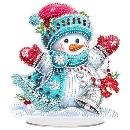 Kit décoration table Noël bonhomme de neige strass cristal activité créative adulte