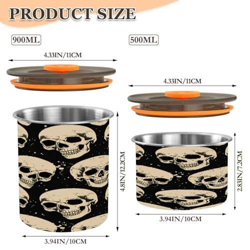 Envase hermético de acero inoxidable para café 17oz miniatura 2