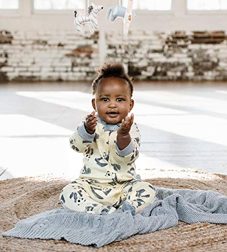 Image of Burt's Bees Baby unisex-baby Sleep & Play, Organic One-piece Romper-jumpsuit Pj, Zip Front Footed Pajama