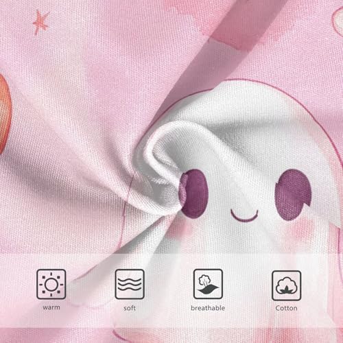 Halloween Cute Ghost Pink Panties for Girl Toddler Underwear Custom Cotton Aesthetic Kids Briefs Undies 2t3