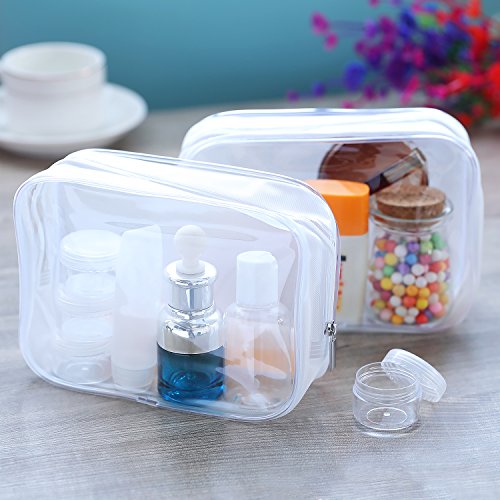 Pangda 5 Pack Clear PVC Zippered Toiletry Carry Pouch Portable Cosmetic Makeup Bag for Vacation, Bathroom and Organizing… - Image 8