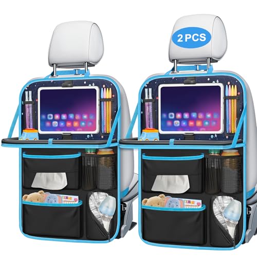 MENZOKE Backseat Car Organizer with Tray, 7 Storage Pockets Car S...