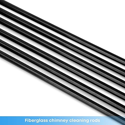 Stanbroil 18-Foot Fiberglass Chimney Rod Kit, 1/4" NPT Fittings, Used with Brush to Clean Debris from Chimney - Image 3
